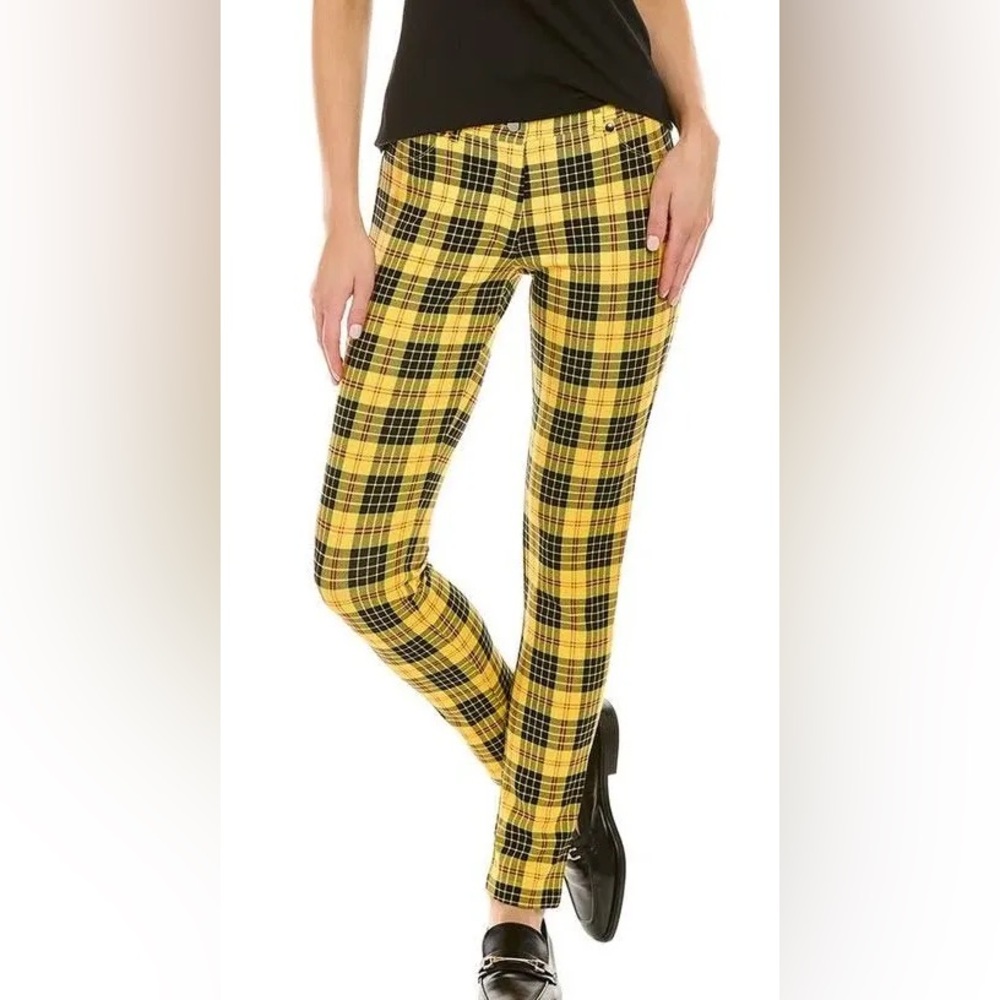NEW J.MCLAUGHLIN Becca Legging Yellow and Black Winthrop Plaid Size 4